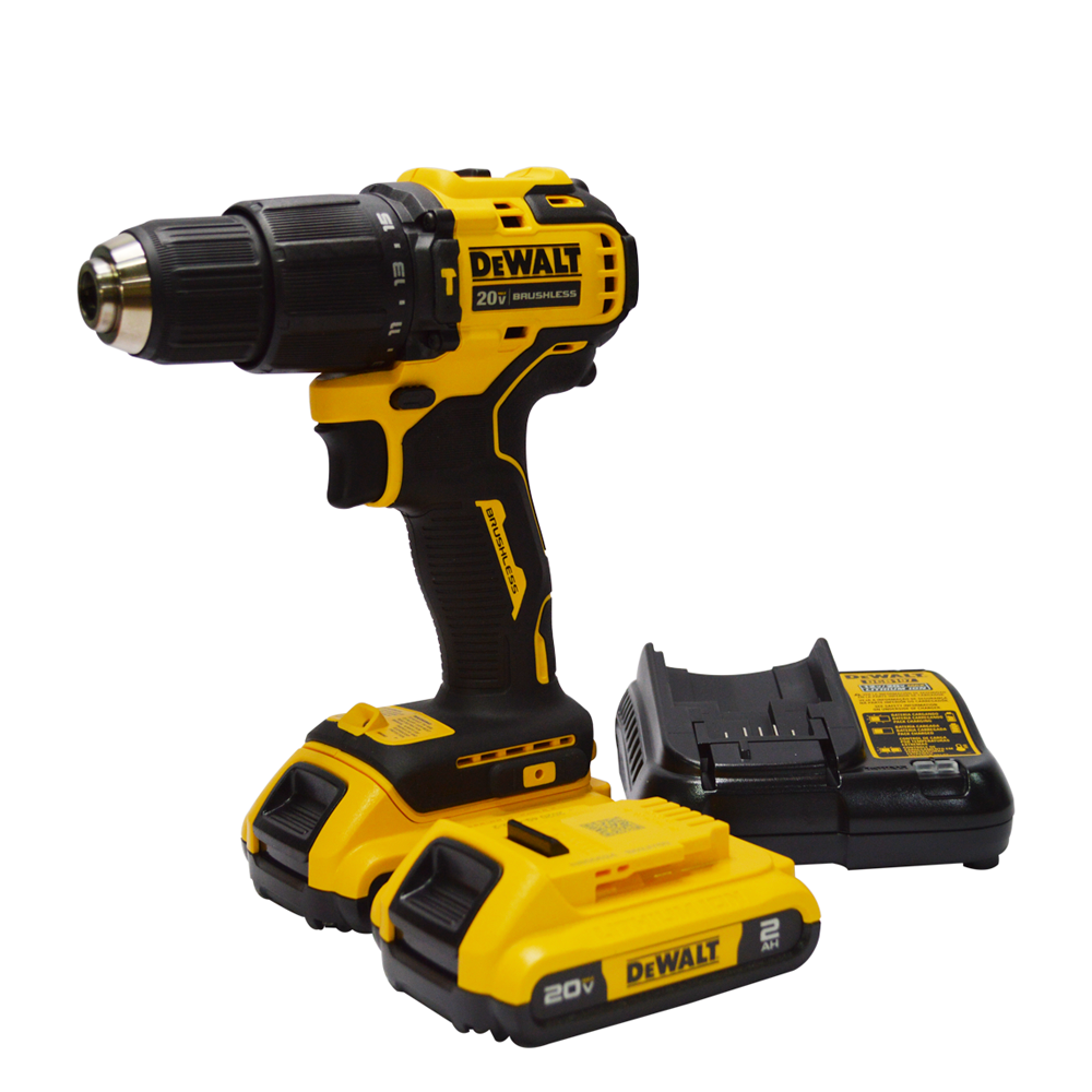 Kit de Taladro Percutor Inalámbrico de 1/2"  20V MAX ATOMIC - DEWALT
