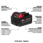Bateria 18V 5.0AH M18 Red Lithium Milwaukee 48111850 ¡PROMOCIÓN FERIA FERRETERA!