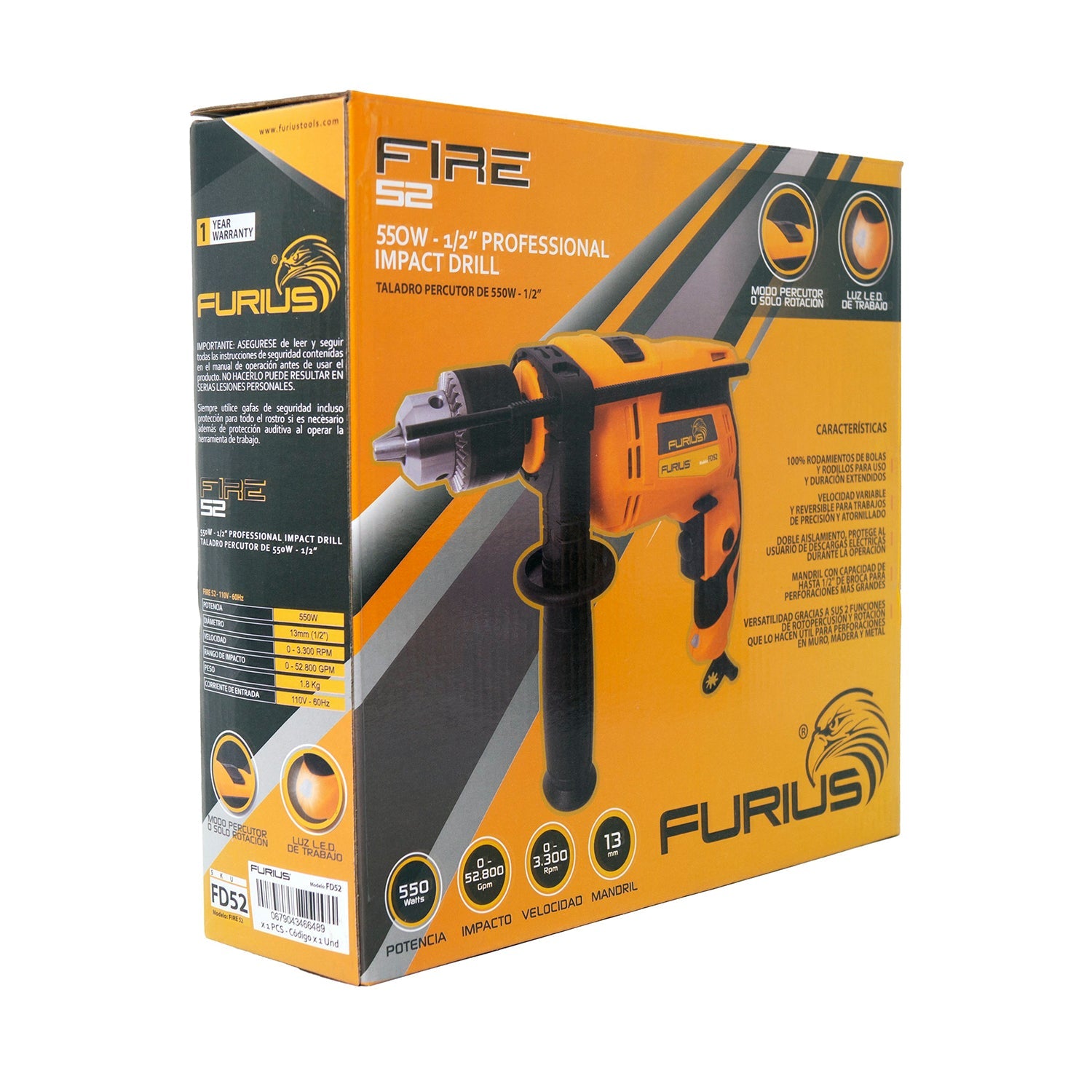 Soldador Inversor Furius Force 253 Cellulosic 250A FW253CEL + Taladro Percutor Furius FD52 | ¡Promoción Especial!