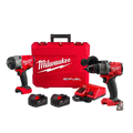 Llave de Impacto ½” 18V Alto Torque 1200 PIE-LB Incluye 2 Baterias de 5.0AH y Cargador + Taladro Percutor 2904-20 Milwaukee