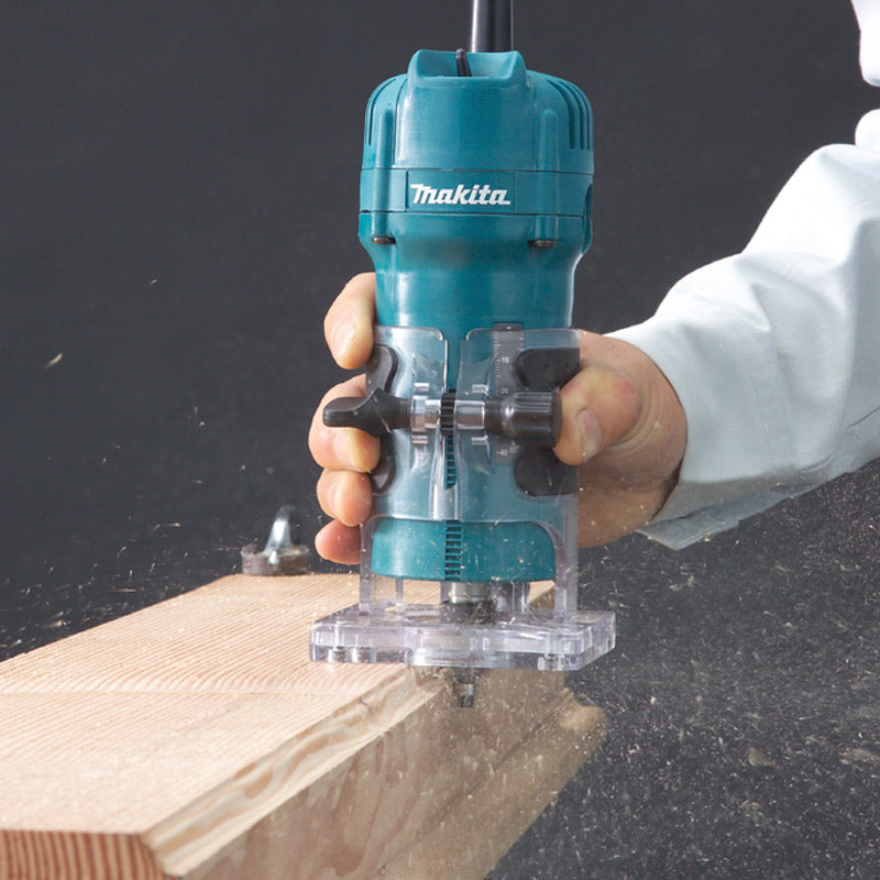 3709 Debastadora de 1/4" con base fija para laminados Makita