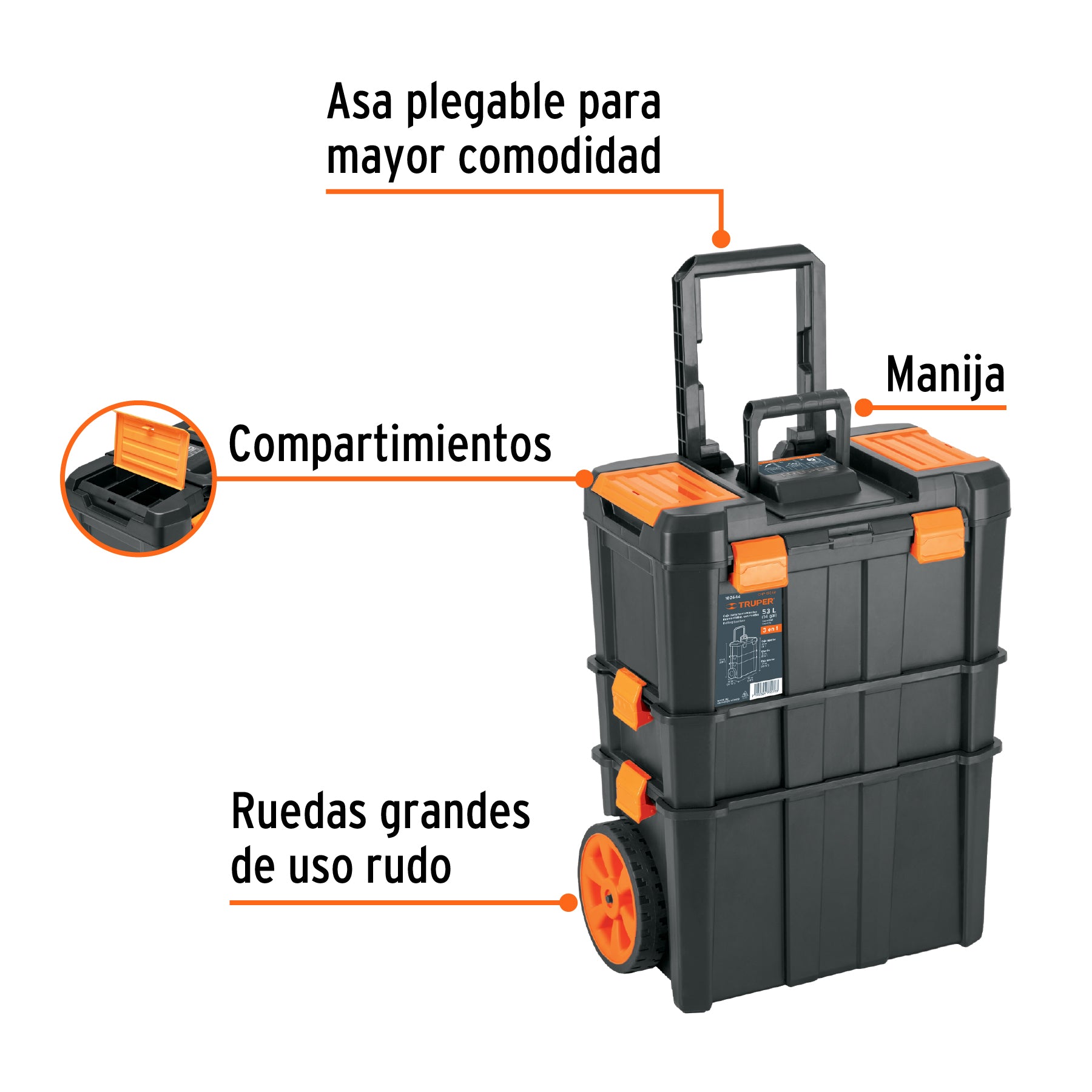 Caja para Herramientas 3 Niveles Grande Truper 102644 ¡PROMOCIÓN FERIA FERRETERA!