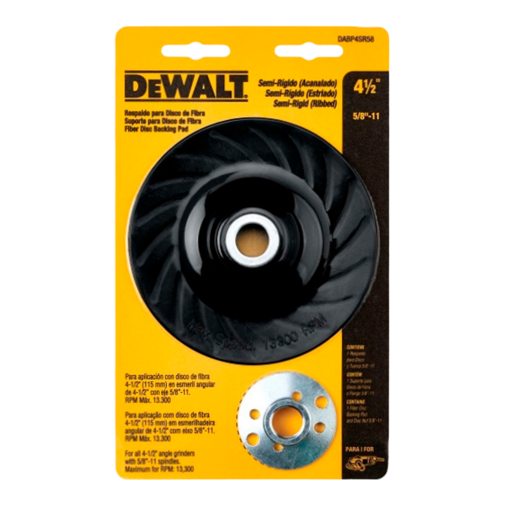 Respaldo para Disco de Fibra Semi-Rígido 4-1/2 - DEWALT
