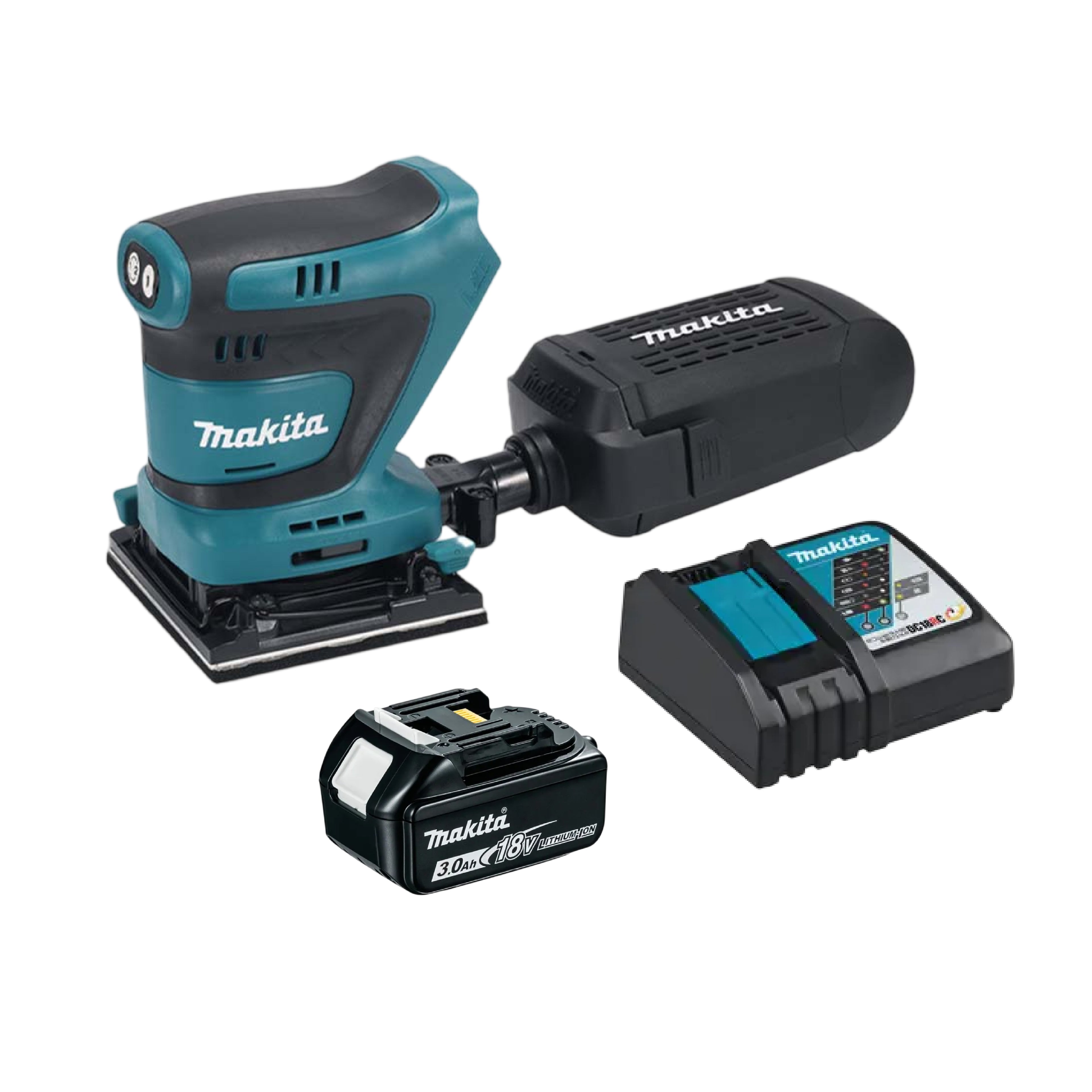 Lijadora Orbital Inalámbrica Makita DBO481Z 18V Brushless – Combo 2280