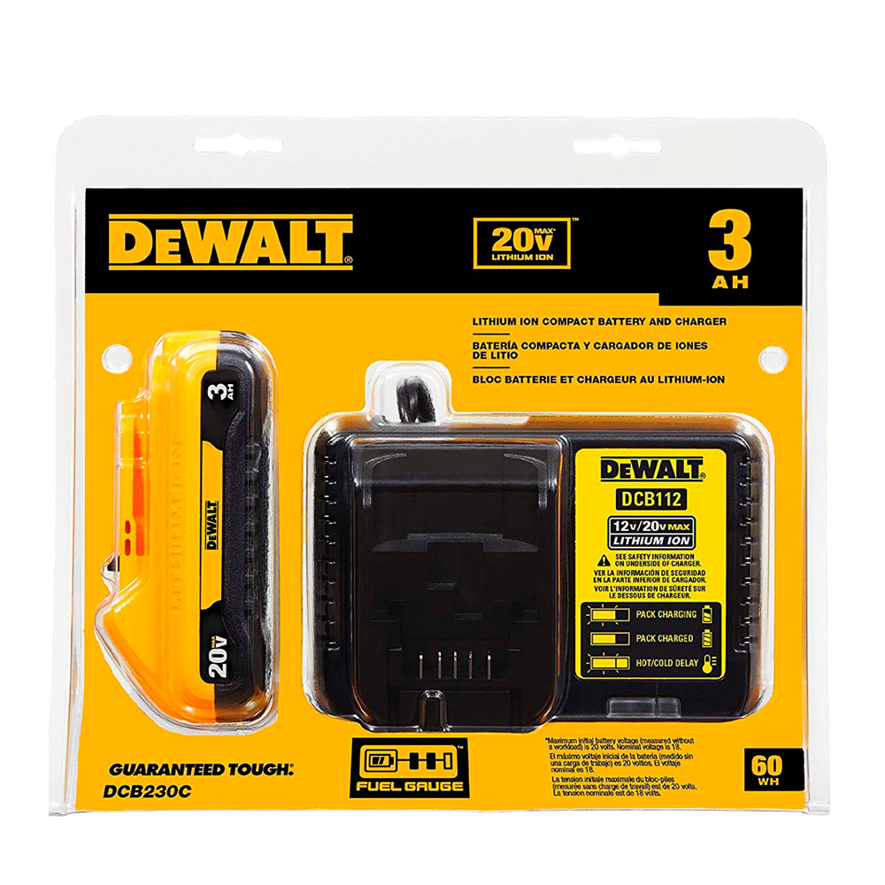 Kit de inicio de 20 V Max * con cargador y Batería compacta de 3,0 AH - DEWALT