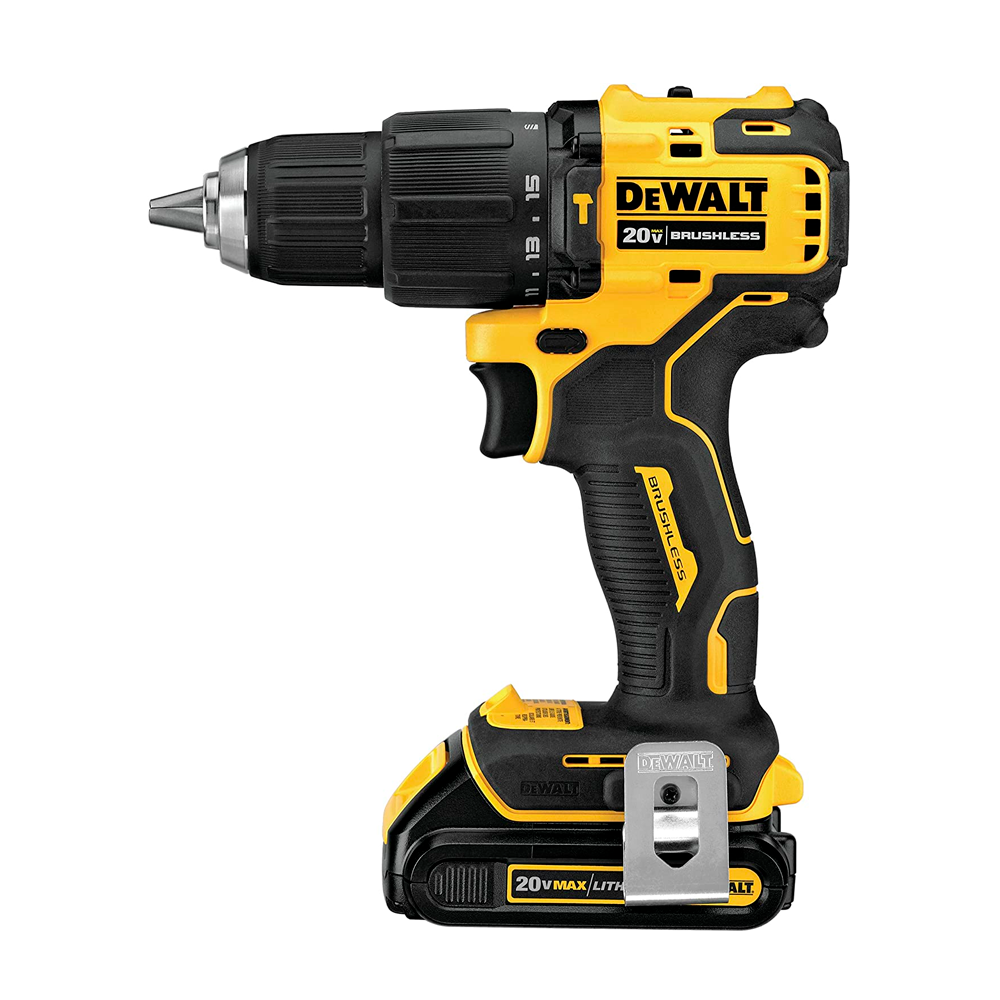 Kit de Taladro Percutor Inalámbrico de 1/2"  20V MAX ATOMIC - DEWALT