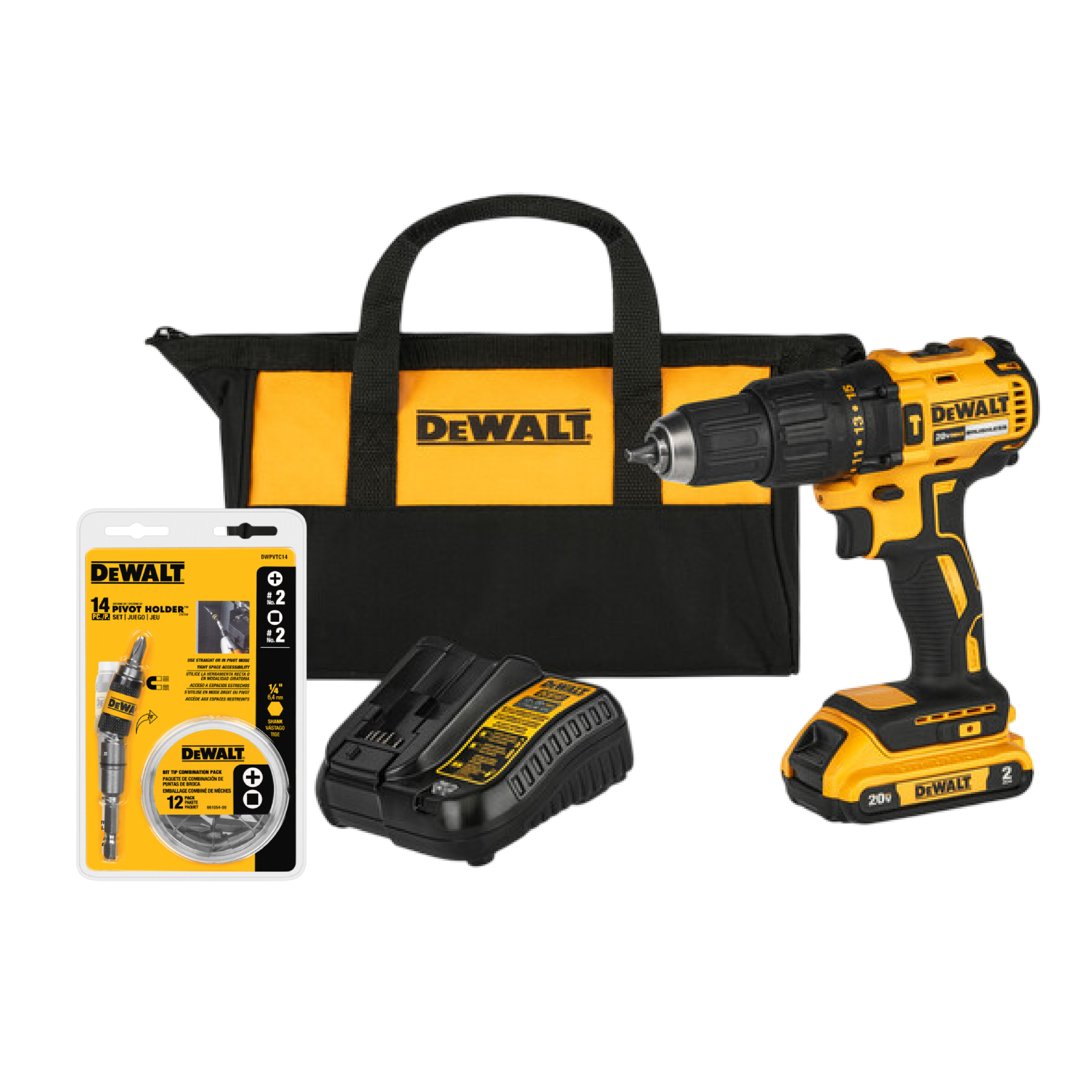 Taladro Percutor 1/2" 20V BRUSHLESS DEWALT (DCD7781D1-B3) + Set de 14 Puntas DWPVTC14 | ¡Promoción Especial!