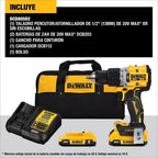 DEWALT 20V MAX XR Kit Taladro / Atornillador Percutor 1/2″ DCD805D2-B3 – BLACK FRIDAY