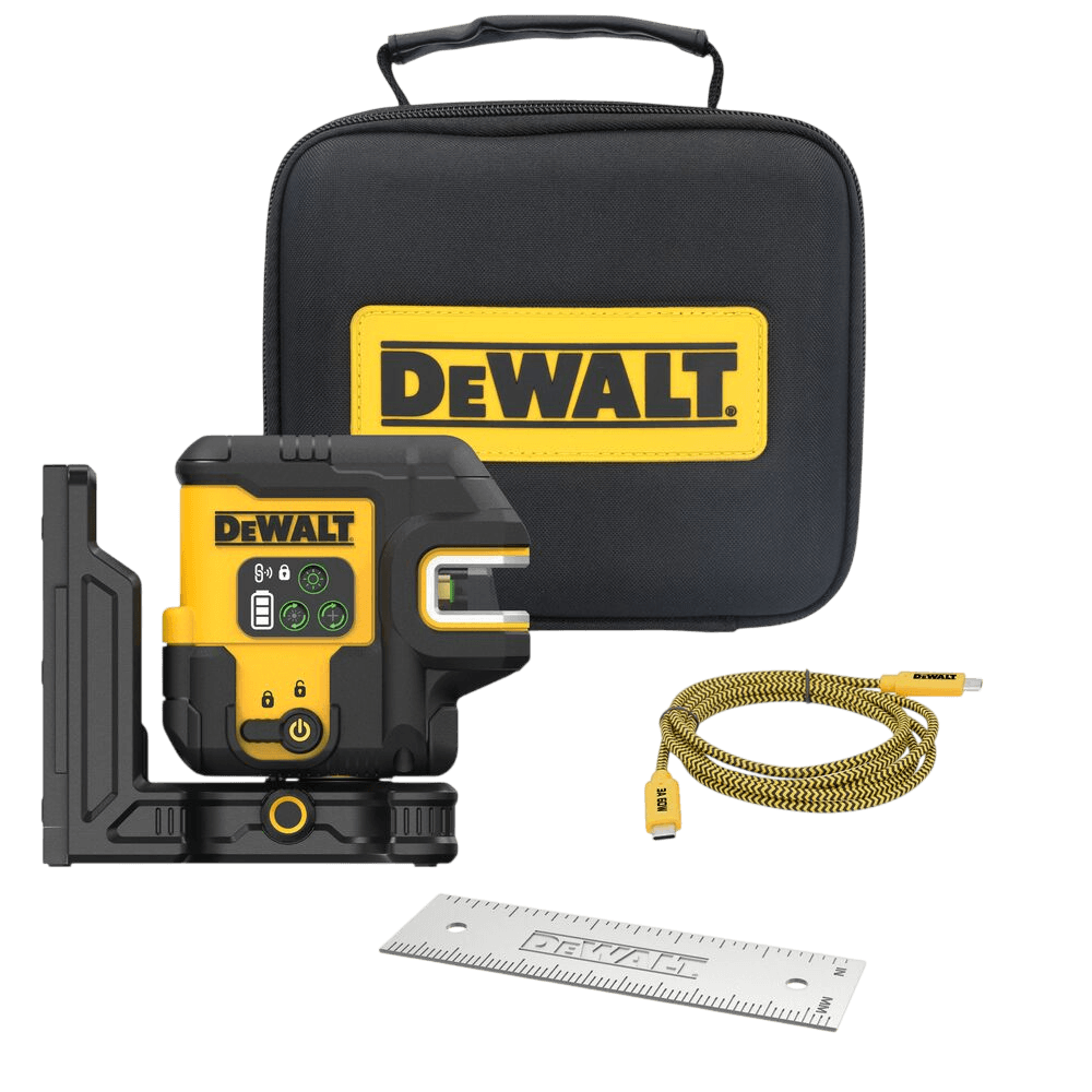 Nivel Laser Cruz + Plomada Linea Verde Bateria Interna Carga USB Dewalt | Ref. DCLE14221GB