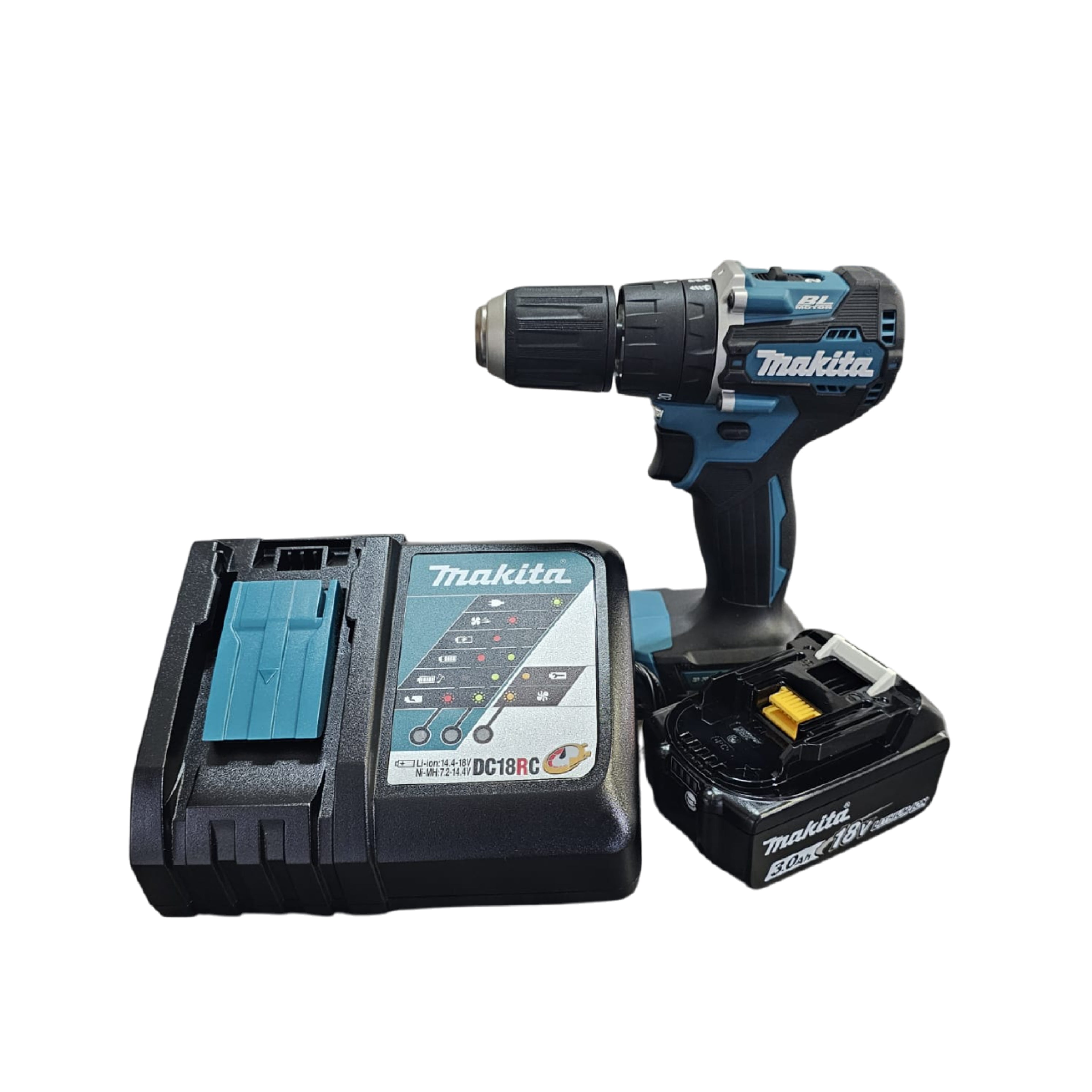Taladro Percutor 1/2" Brushless MAKITA 18V con Batería y Cargador | Potencia Profesional Inalámbrica