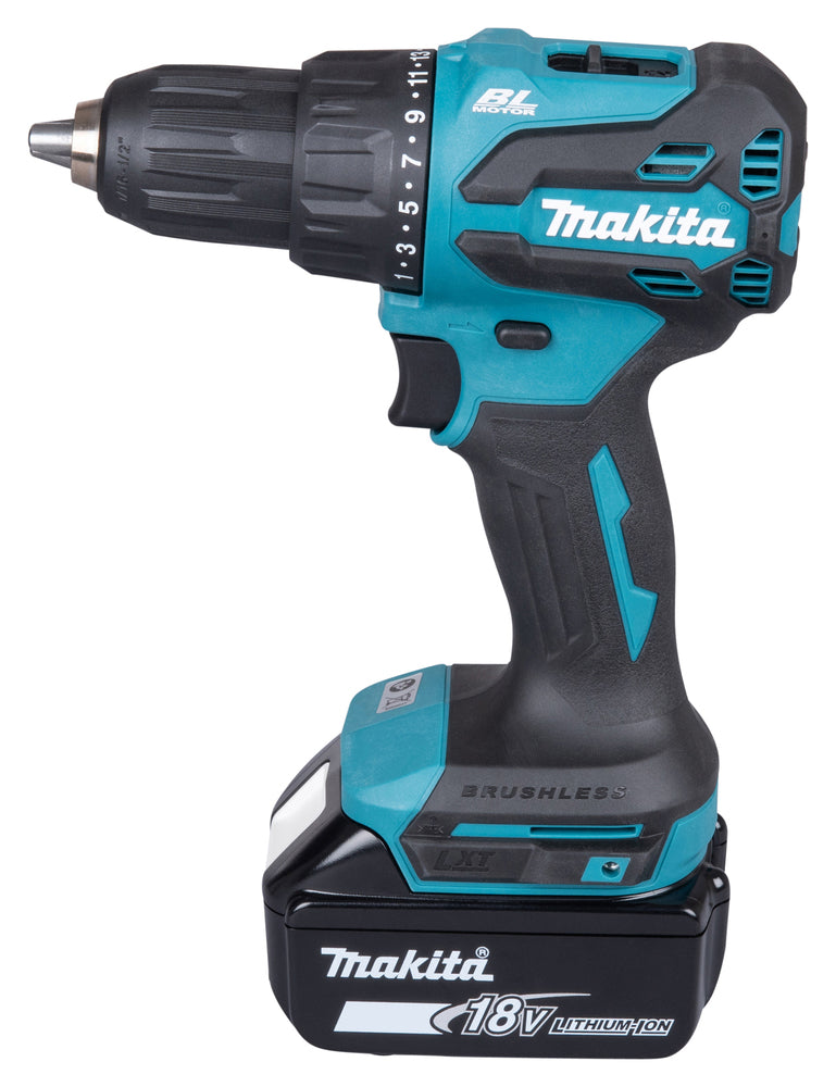 Taladro Percutor de 1/2" 18V 65NM BRUSHLESS con Bateria I96617 de 3.0AH y Cargador 630714-3 Makita DHP490Z-PROMO ¡PROMOCIÓN FERIA FERRETERA!
