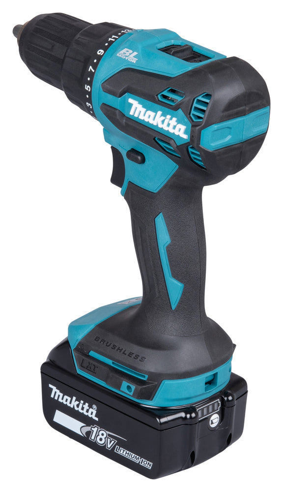 Taladro Percutor de 1/2" 18V 65NM BRUSHLESS con Bateria I96617 de 3.0AH y Cargador 630714-3 Makita DHP490Z-PROMO ¡PROMOCIÓN FERIA FERRETERA!