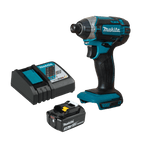Atornillador de Impacto 18V 1/4" Makita Incluye Bateria de 3.0AH 632G13-1 + Cargador 1912Y7-5 Makita | Ref. DTD152Z-PROMO