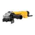 Minipulidora DEWALT DWE4314-B3 de 1500W vista de tres cuartos con empuñadura lateral y guarda