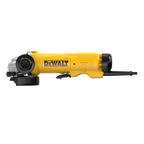 Vista lateral de la minipulidora DEWALT DWE4314-B3 con guarda y cable