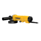 Minipulidora DEWALT DWE4314-B3 vista desde atrás con empuñadura lateral