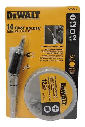 Combo Rotomartillo SDS Plus 2.9J + Pulidora 4-1/2" 750W DEWALT + Set de 14 Puntas DWPVTC14 | ¡Promoción Especial!