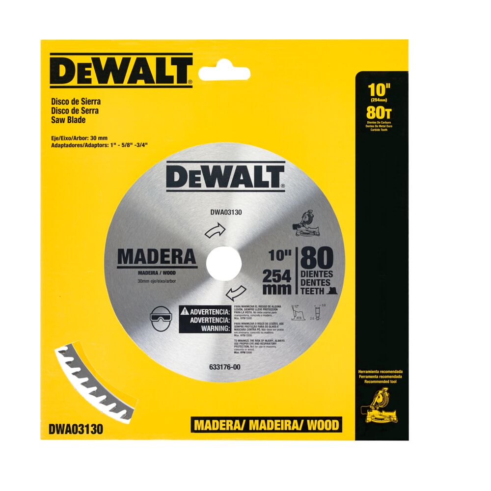 Disco corte transv. 10 x 80 Dewalt