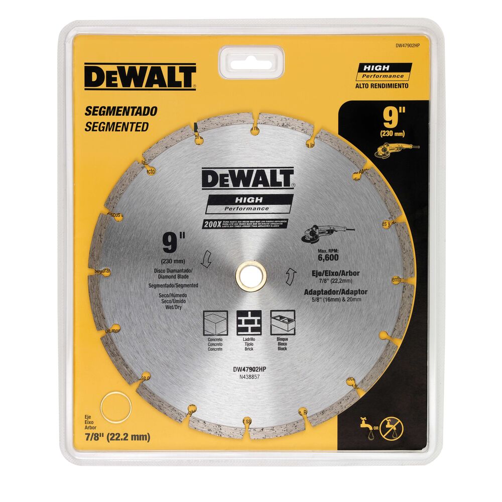 Disco diamantado dewalt segmentado 9 pulg