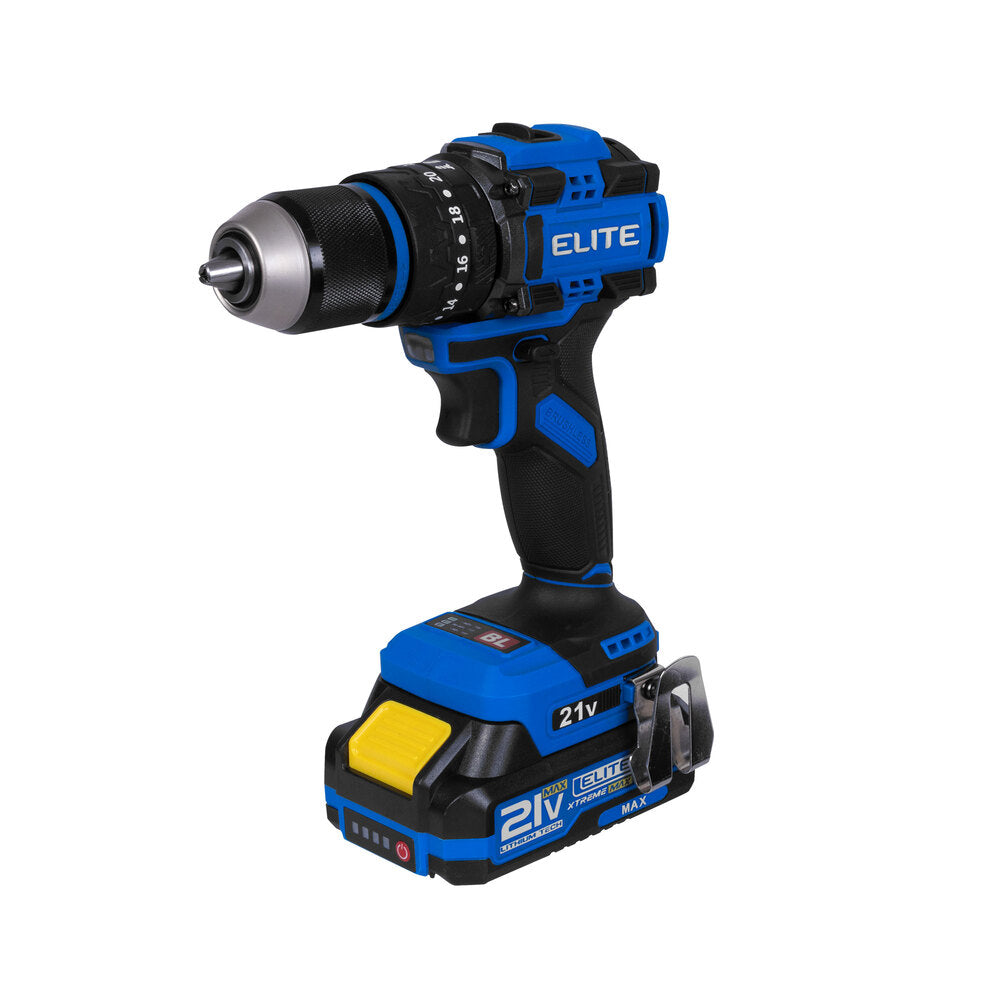 Taladro Percutor Inalámbrico Brushless 21V 120Nm Kit 2 Baterías Elite XID21120K-ELITE ¡PROMOCIÓN FERIA FERRETERA!