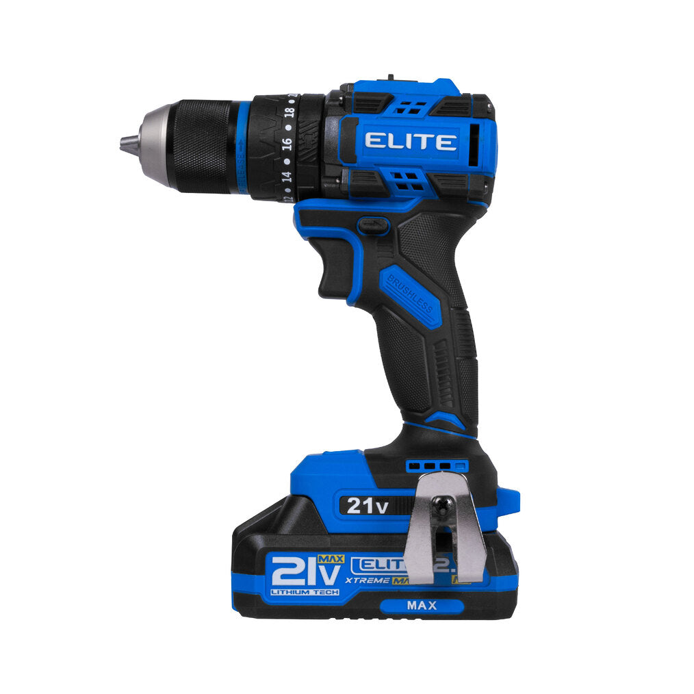 Taladro Percutor Inalámbrico Brushless 21V 120Nm Kit 2 Baterías Elite XID21120K-ELITE ¡PROMOCIÓN FERIA FERRETERA!