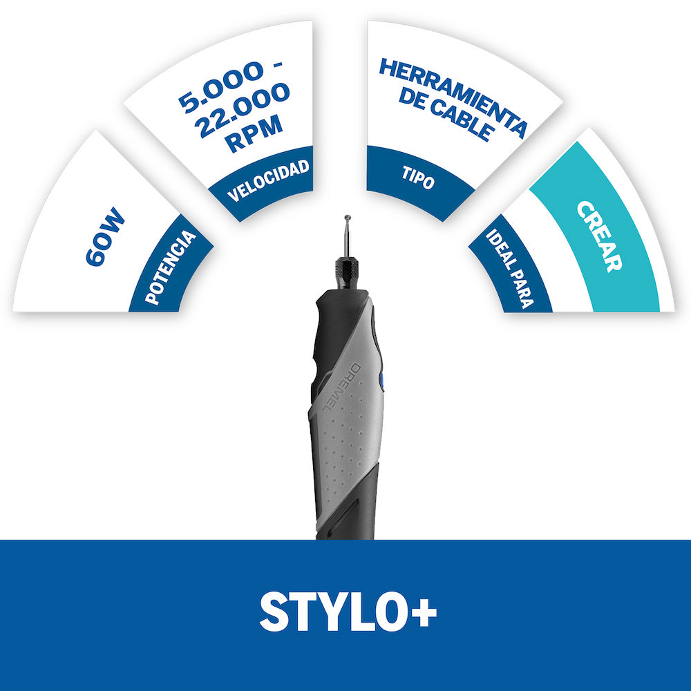 Multiherramienta DREMEL STYLO+ Mototool 2050-15 con 15 Accesorios
