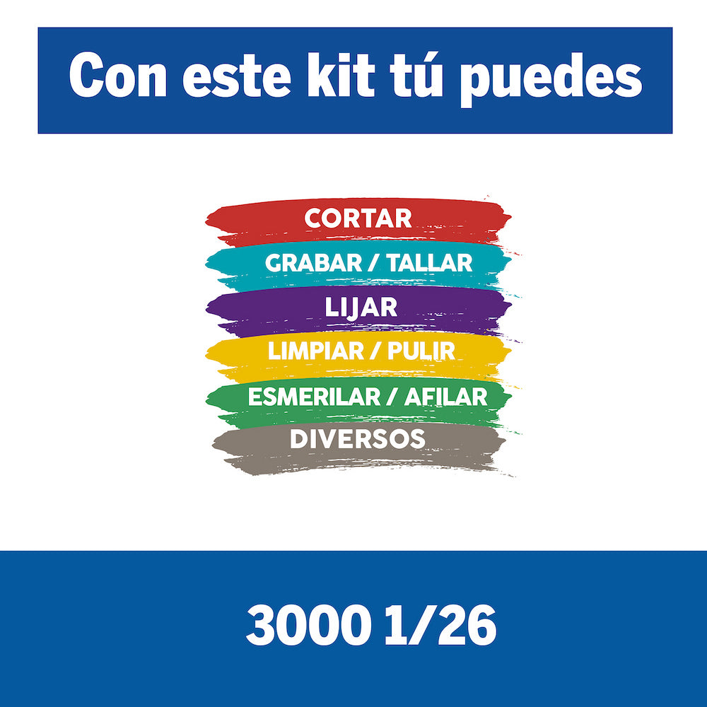 Multiherramienta Dremel 3000 Mototool con 26 Accesorios + Maletín