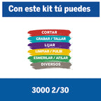 Multiherramienta Dremel 3000 Mototool con 30 Accesorios, 2 Aditamentos y Maletín