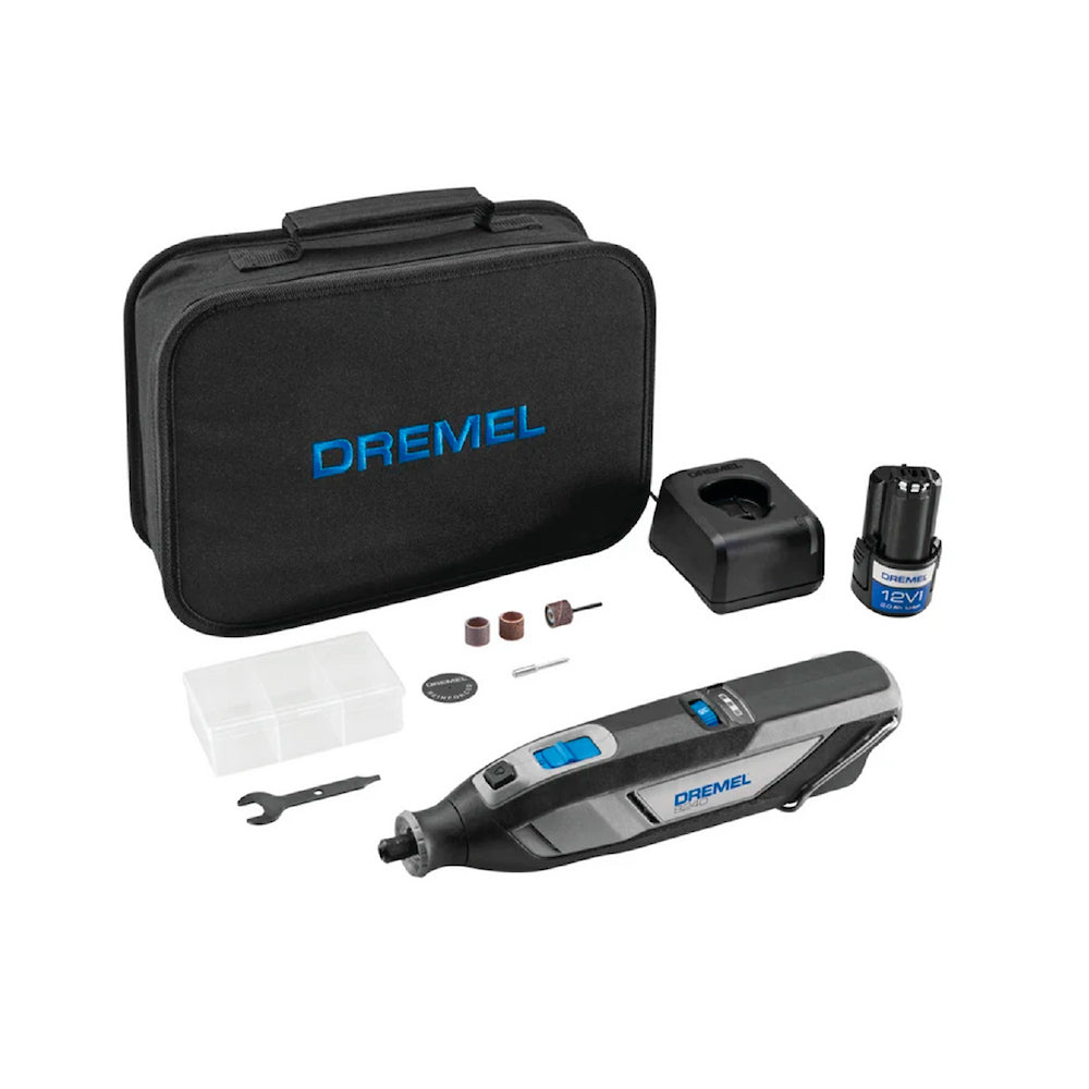 Mototool Inalámbrico Dremel 12V con 5 Accesorios y Maletín