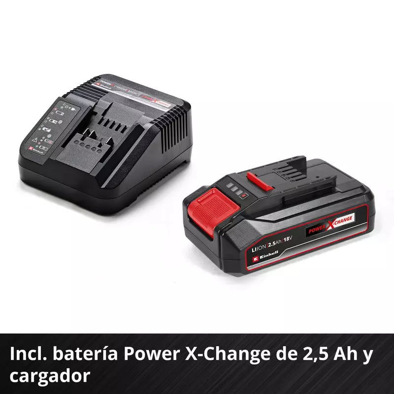 Taladro Percutor 1/2" 18V (incluye 1 Bateria de 2.5AH y Cargador) 44NM Einhell 4514296 ¡PROMOCIÓN FERIA FERRETERA!