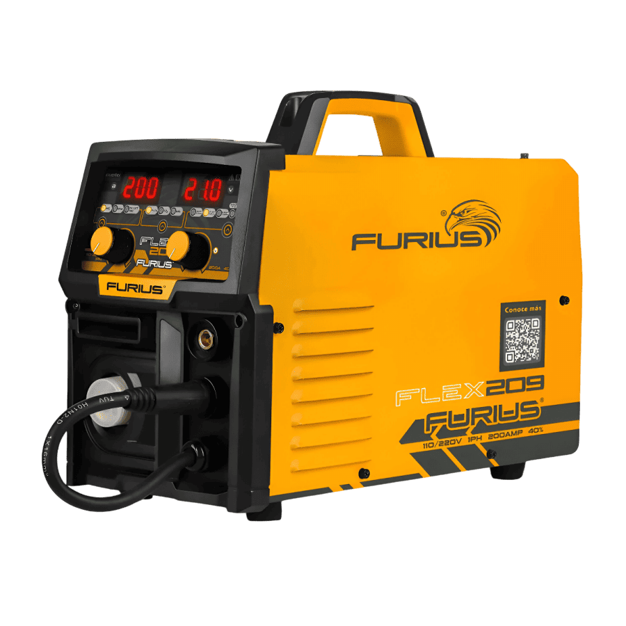 Soldador Inversor Multiprocesos 200A MIG/MAG/TIG/MMA 110/220V Furius | Ref. FW209-FURIUS