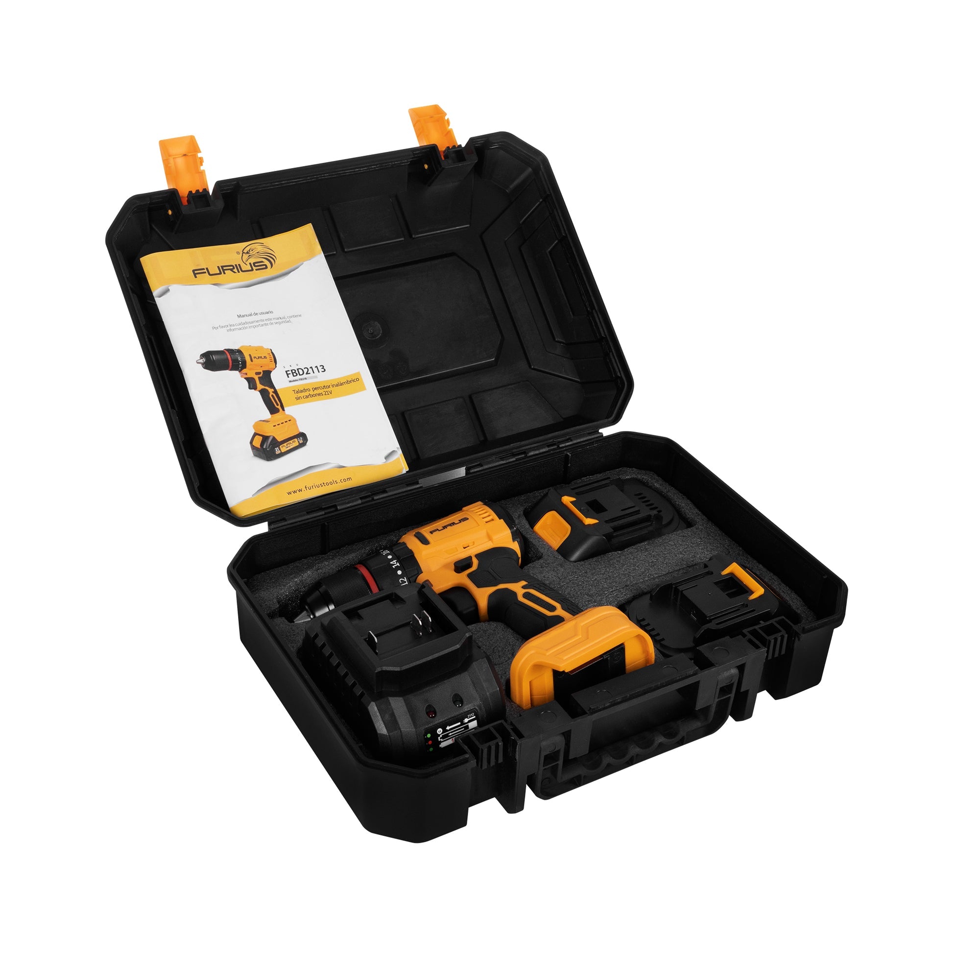 Taladro Percutor Inalámbrico 21V Furius FBD2150K-FURIUS