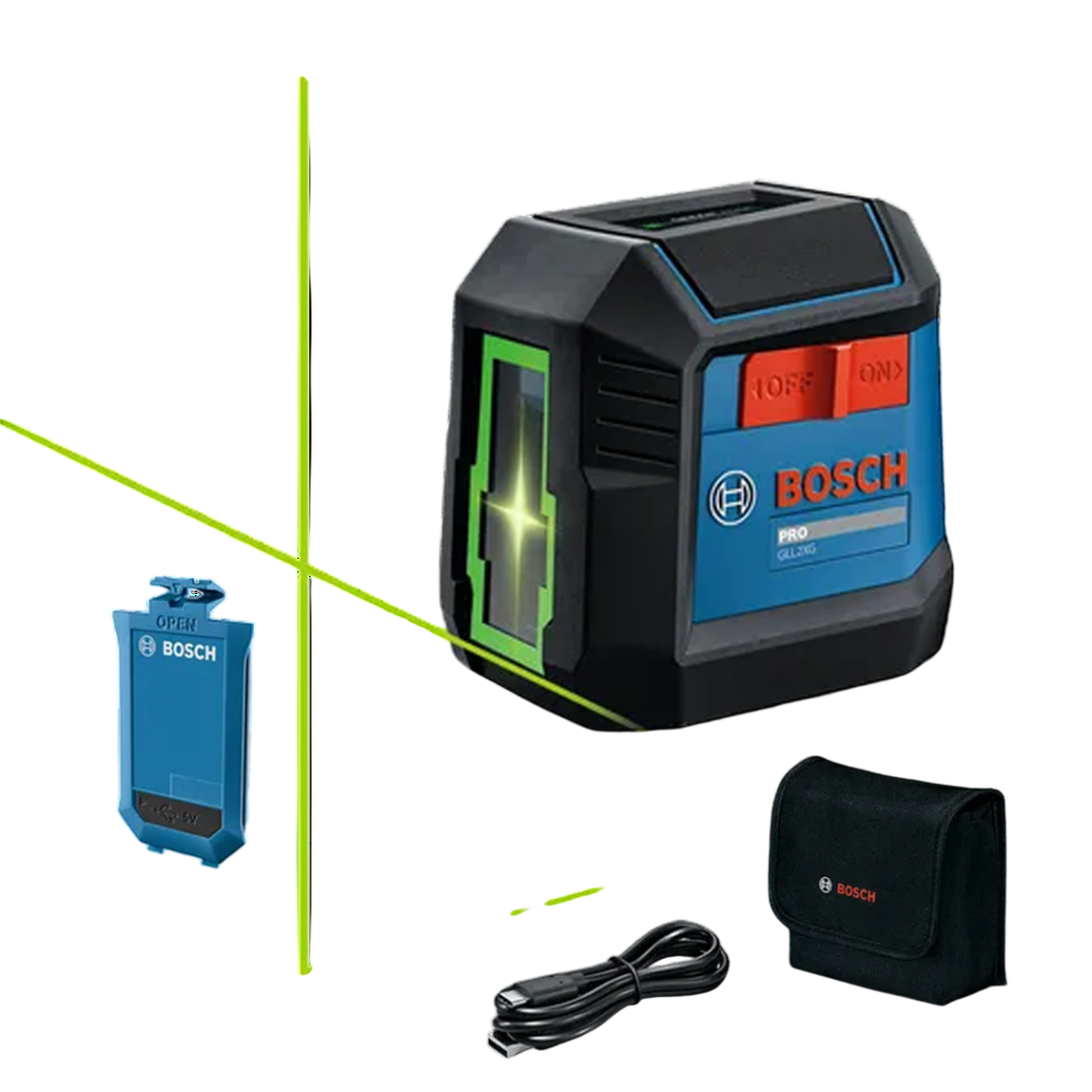 Nivel Laser Linea Verde + Cargador USB Bosch