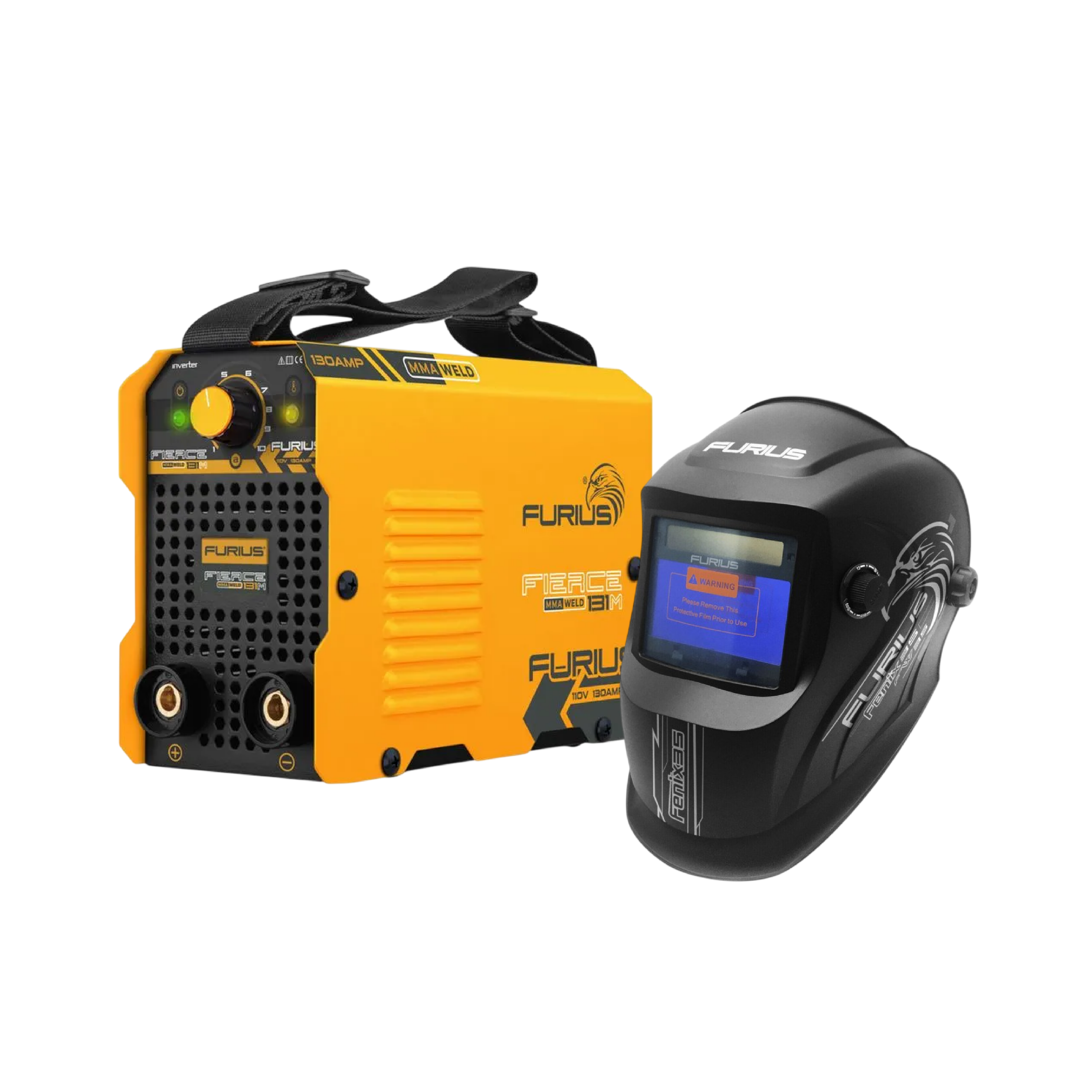 Combo de Soldador Inversor 130AMP + Careta FW35 Furius | Ref. HSM0625100-FURIUS