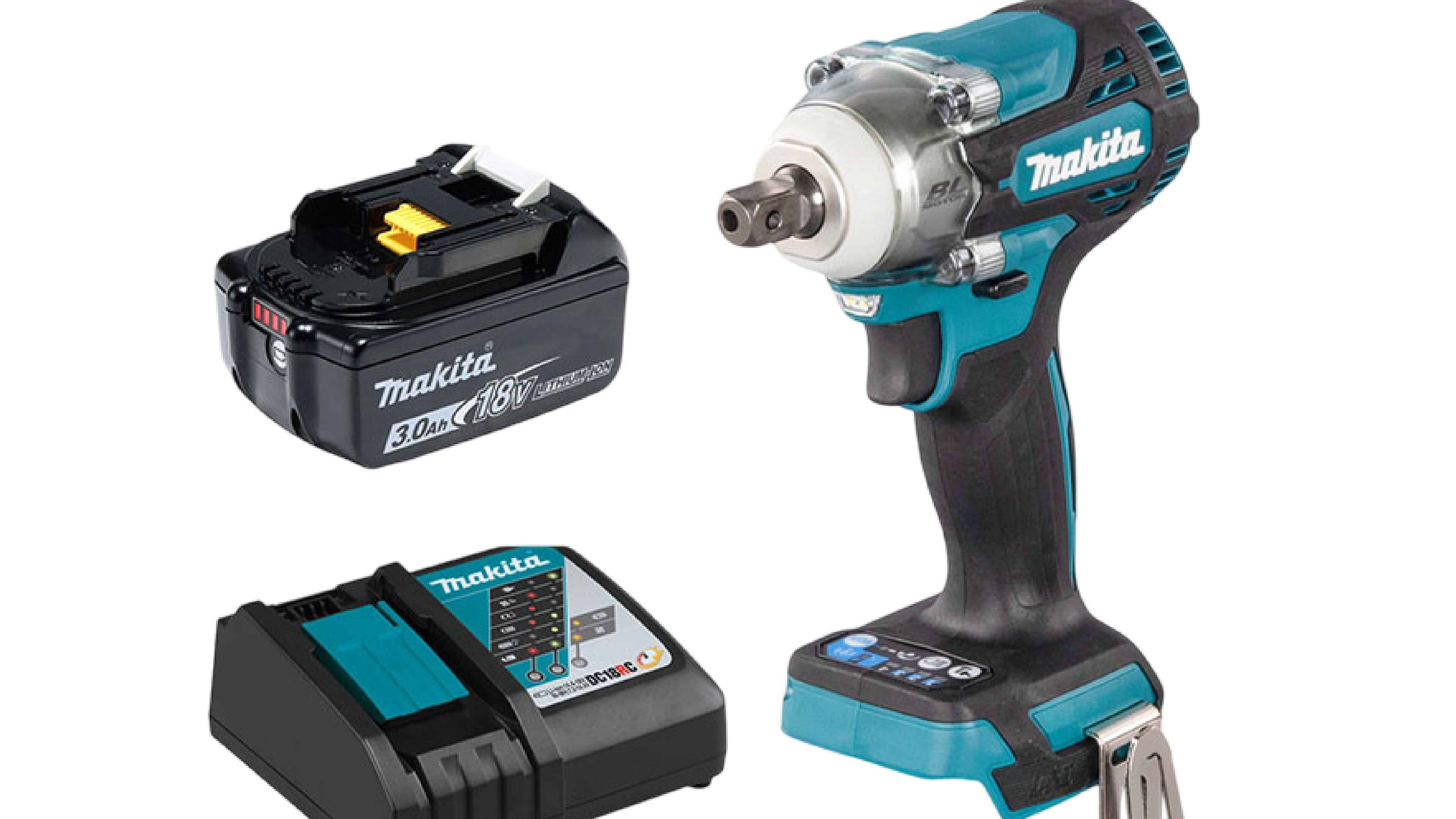 Llave de impacto 18V + Cargador + Batería