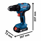 Taladro Percutor Inalámbrico Bosch GSB 183-LI 18V con 2 Baterías