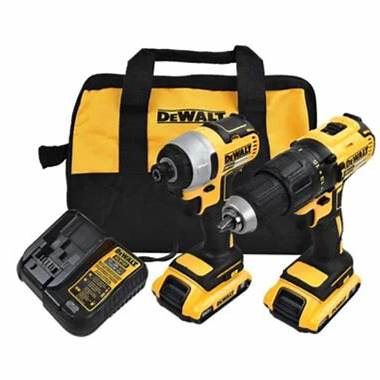 Combo Taladro Percutor 1/2" + Atornillador de Impacto 1/4" 20V DEWALT DCK276D2-B3A + Batería 4.0Ah DCB204 + Set de 14 Puntas DWPVTC14 | ¡Promoción Especial!