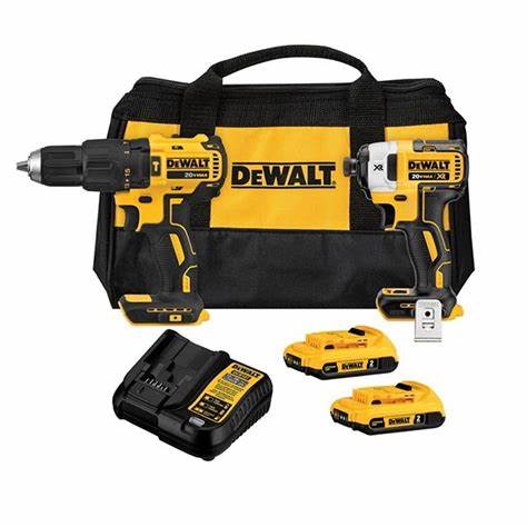 Combo Taladro Percutor 1/2" + Atornillador de Impacto 1/4" 20V DEWALT DCK276D2-B3A + Batería 4.0Ah DCB204 + Set de 14 Puntas DWPVTC14 | ¡Promoción Especial! - 0