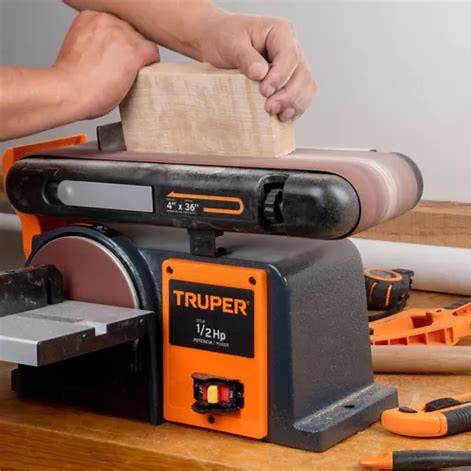 Lijadora de Banco Truper 4"x36" con Disco de 6" ½ HP | ¡Promoción Aniversario!