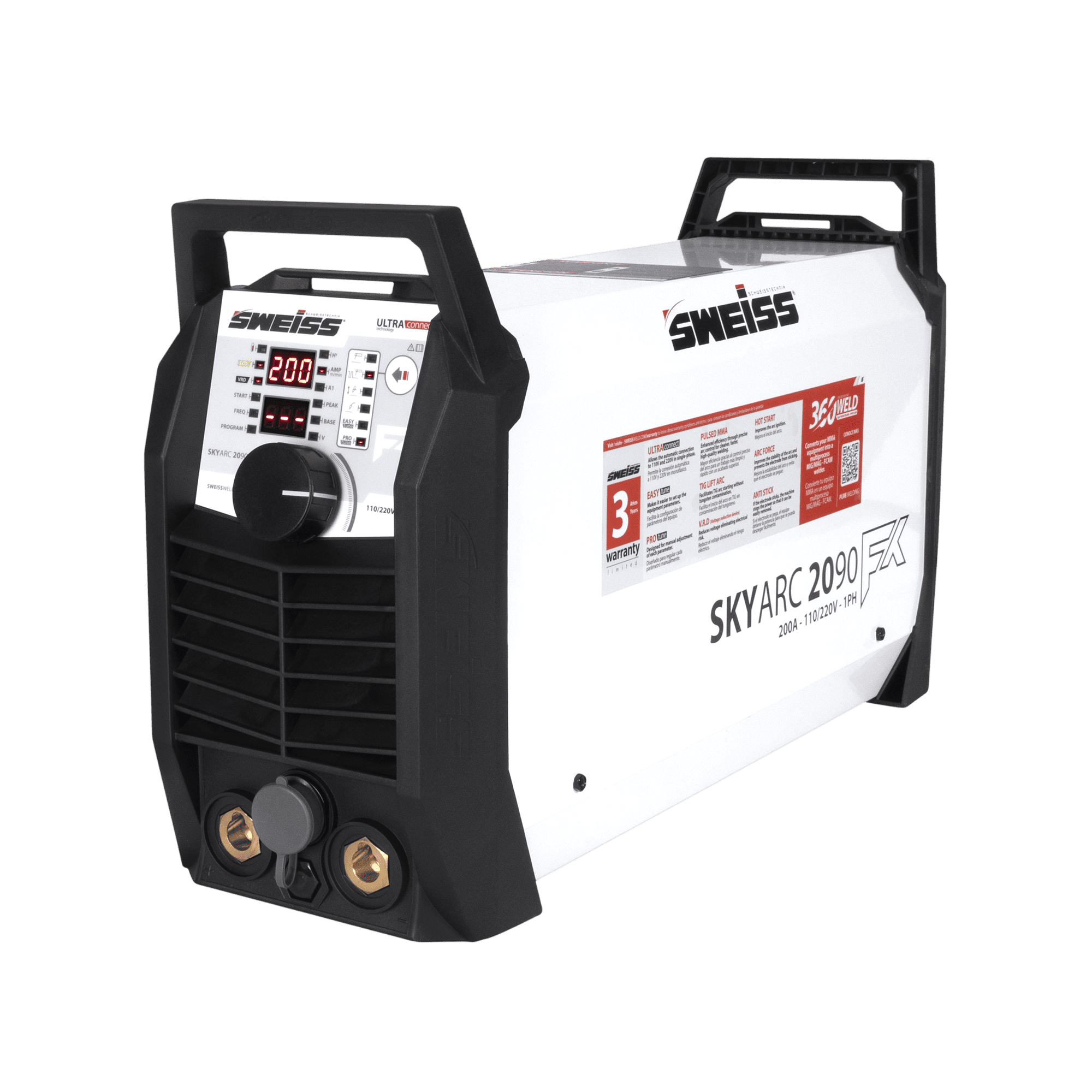 Soldador Inversor Skyarc 2090 FX 200A Industrial Sweiss | Ref. SWA2090-SWEISS