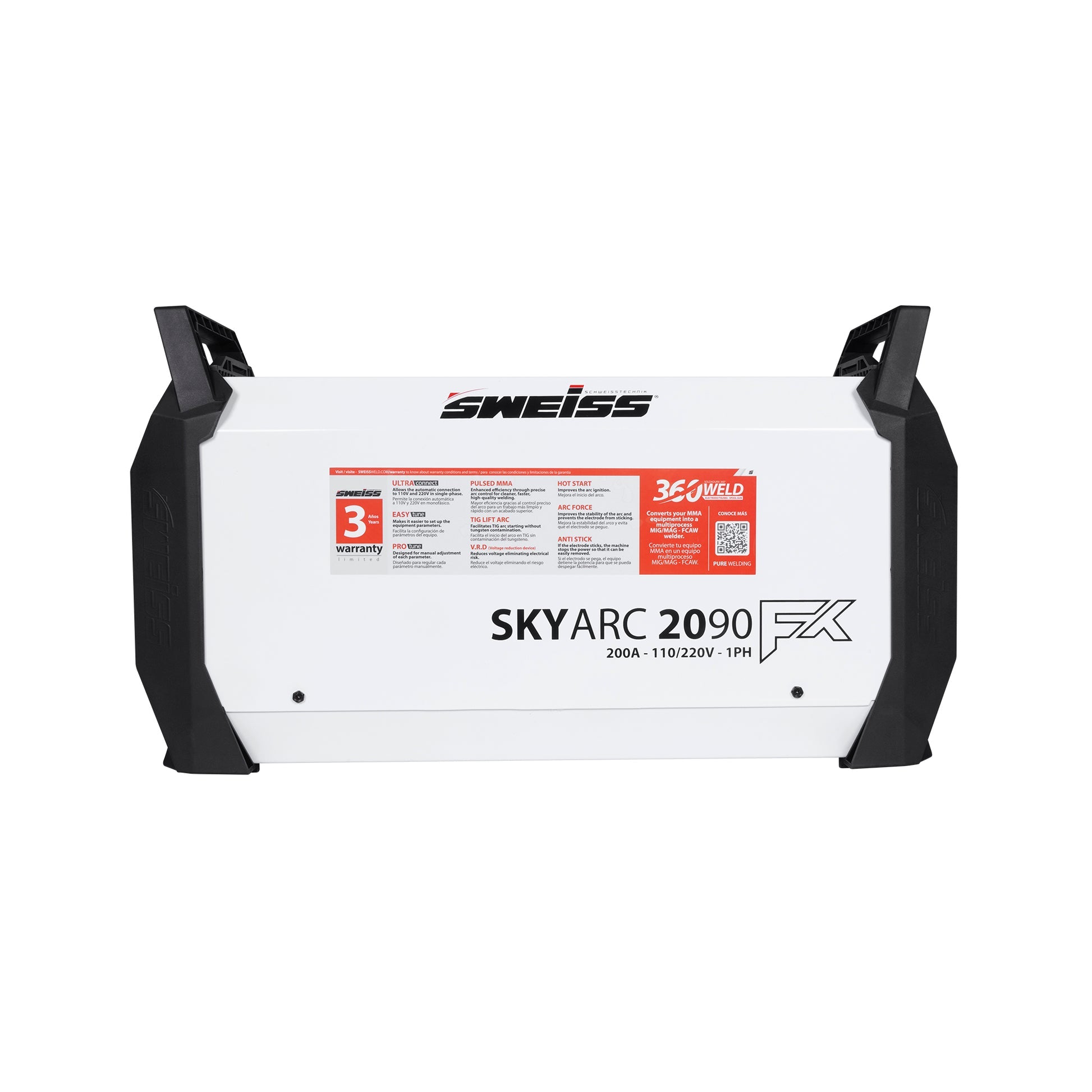 Soldador Inversor Skyarc 2090 FX 200A Industrial Sweiss SWA2090-SWEISS