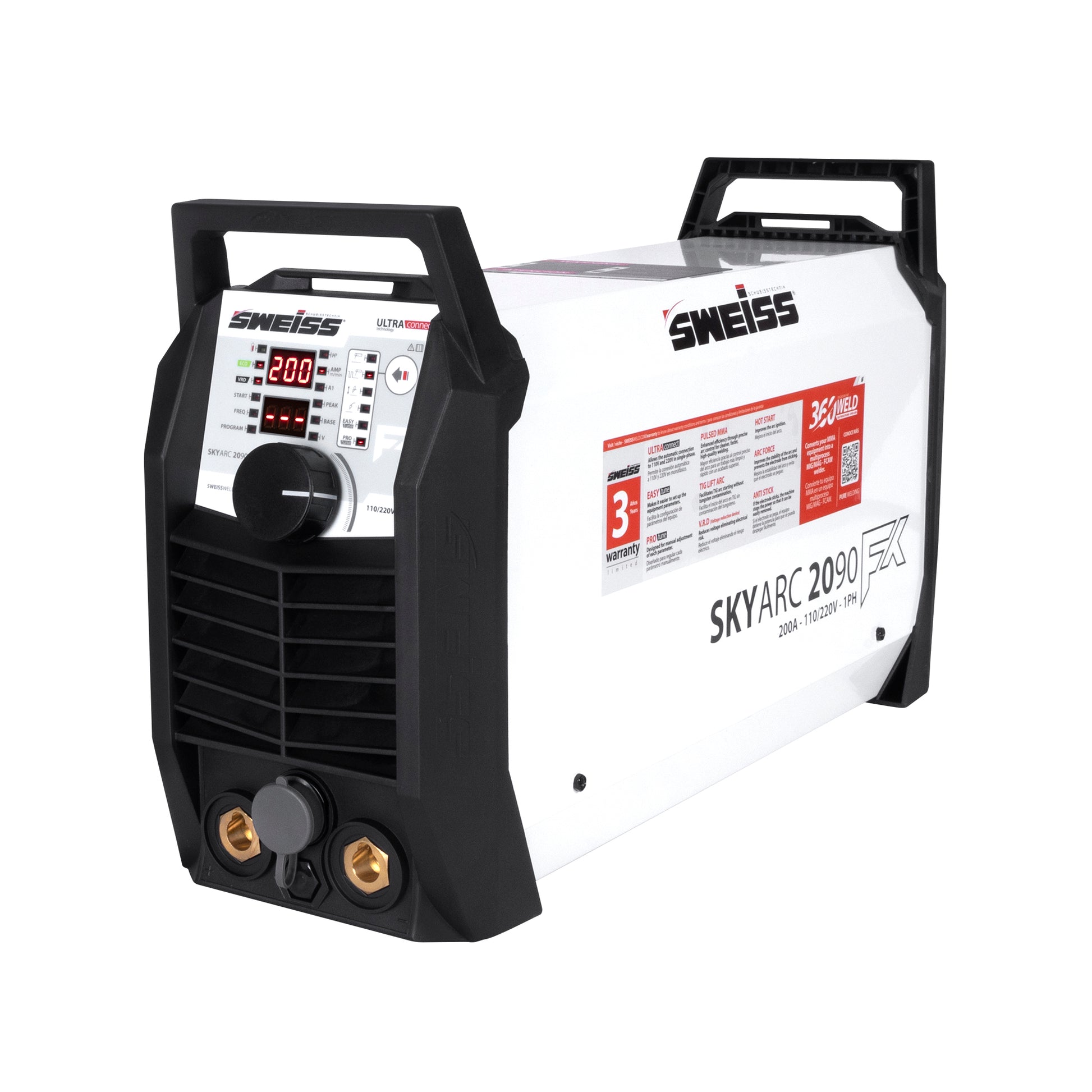 Soldador Inversor Skyarc 2090 FX 200A Industrial Sweiss SWA2090-SWEISS