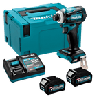 Atornillador de Impacto 40V XGT Incluye 2 Baterias de 2.5AH y Cargador Makita | Ref. TD001GD201