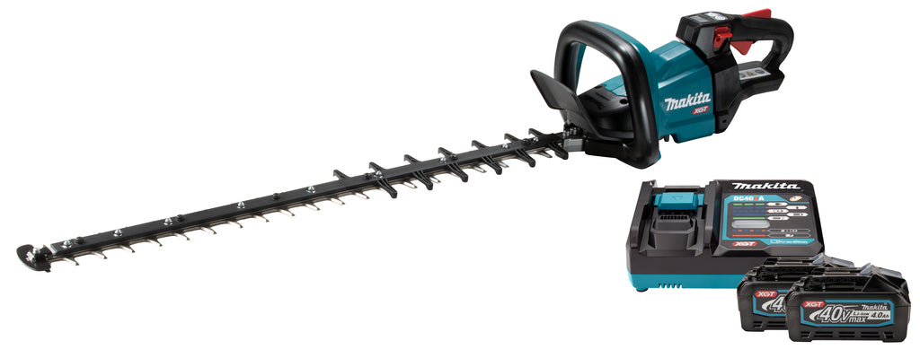 Cortasetos Makita XGT 40V 750mm + 2 Baterías 4.0Ah y Cargador – UH007GM201