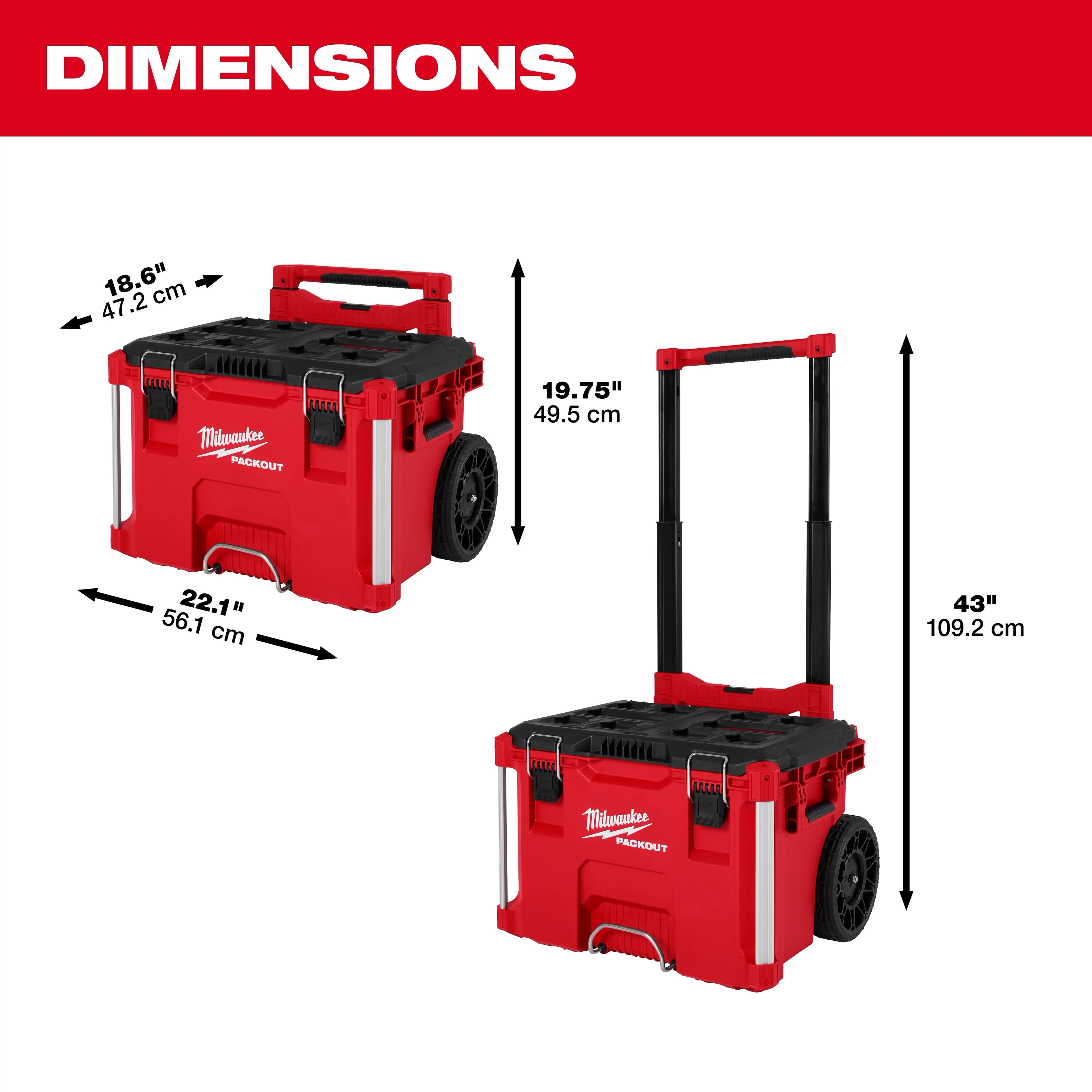 Caja de Herramientas PACKOUT con Ruedas Milwaukee 48228427 ¡PROMOCIÓN FERIA FERRETERA!