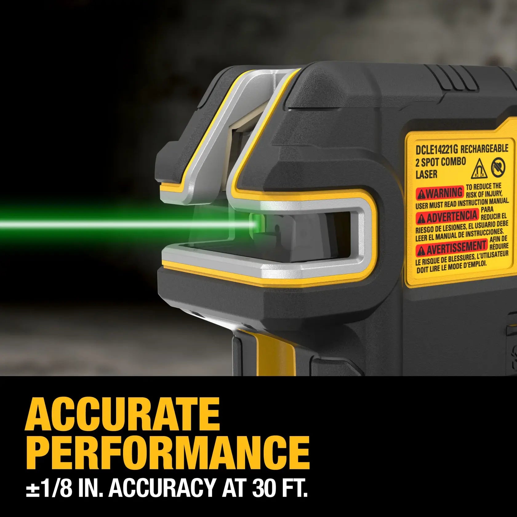 Nivel Laser Cruz + Plomada Linea Verde Bateria Interna Carga USB Dewalt DCLE14221GB ¡PROMOCIÓN FERIA FERRETERA!