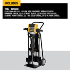 Demoledor Hexagonal 1-1/8" 2100W 61J 31KG + 2 Puntas + 2 Palas + Carro Dewalt D25980T ¡PROMOCIÓN FERIA FERRETERA!