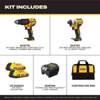 Taladro Percutor 1/2" DCD7781 + Atornillador de Impacto DCF7871 + DCB2104 Dewalt DCK276D2-B3B ¡PROMOCIÓN FERIA FERRETERA!