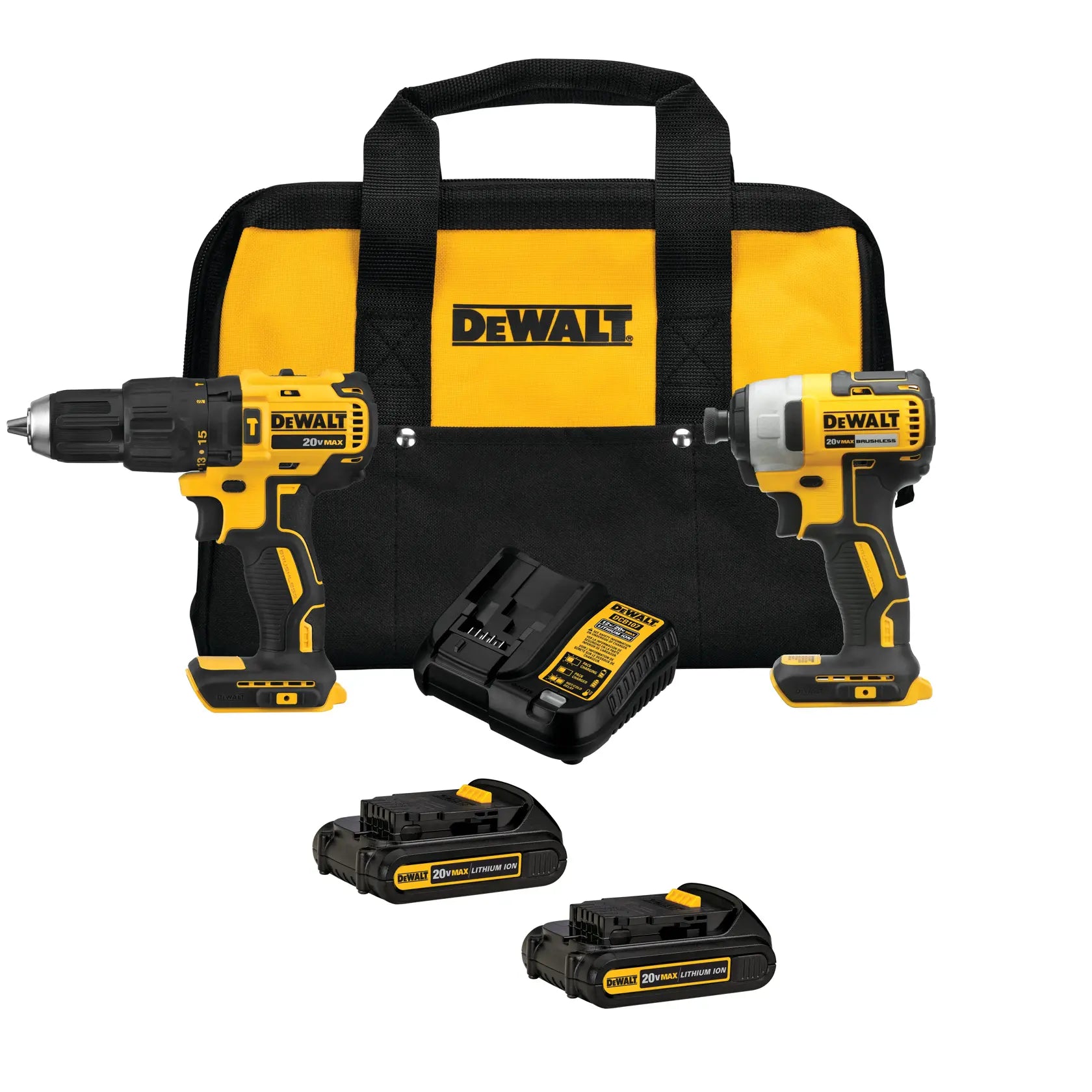 Taladro Percutor 1/2" DCD7781 + Atornillador de Impacto DCF7871 + DCB2104 Dewalt DCK276D2-B3B ¡PROMOCIÓN FERIA FERRETERA!