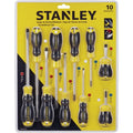 Juego de 10 destornilladores cushion grip STANLEY STMT66676-840